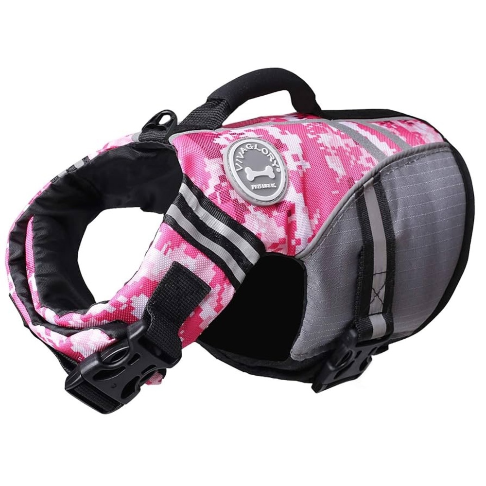 Dog Life Jacket by Vivaglory, Pink Camo